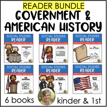 Preview of US Government Reader Bundle {Symbols, Pledge, Statue of Liberty} Kinder & First