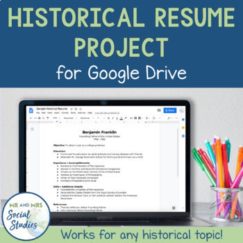 Preview of Historical Resume Project for Google Drive