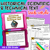 Historical Scientific Technical Text Task Cards - 4th 5th 