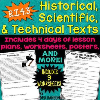 RI.4.3: Historical, Scientific, and Technical Texts RI 4.3 by Deb Hanson