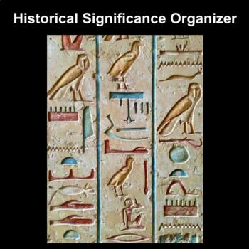 Preview of Historical Significance Organizer