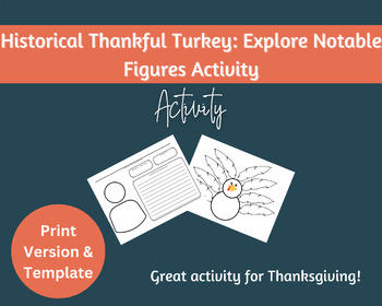 Preview of Historical Thankful Turkey: Explore Notable Figures Activity