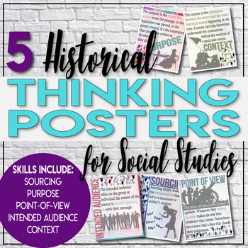 Preview of Historical Thinking Posters for Social Studies Primary and Secondary Sources