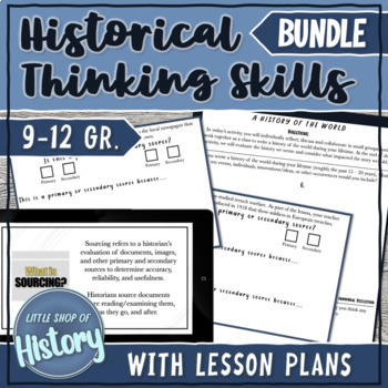 Preview of Historical Thinking Skills Analysis, Primary & Secondary Sources, Bias, Sourcing