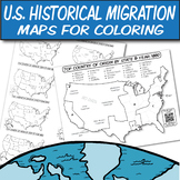 Historical U.S. Immigration Charts for Coloring-An Interactive Map Lesson