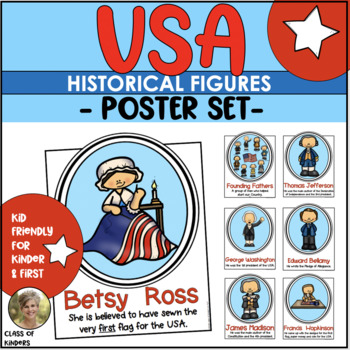 Preview of Historical Figures U.S. Government Posters Kindergarten & First Social Studies