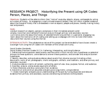 Preview of Historifying People, Places and Things in the Present using QR CODES