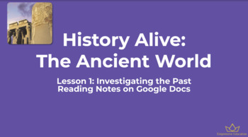 Preview of History Alive: The Ancient World Lesson 1 Reading Notes 