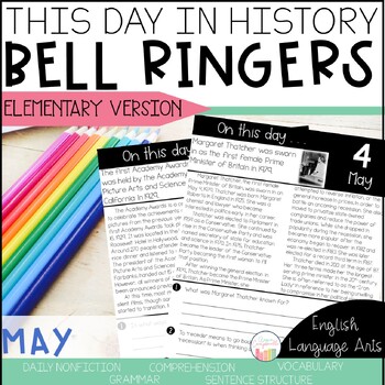 Preview of History Bell Ringer | May Morning Work | Daily Language Grade 3 4 5