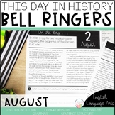 History Bell Ringer and Warmups | August Morning Work | Da