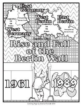 coloring pages of the berlin wall