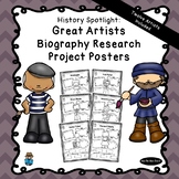 History Biography Research Poster Projects | 12 Great Artists