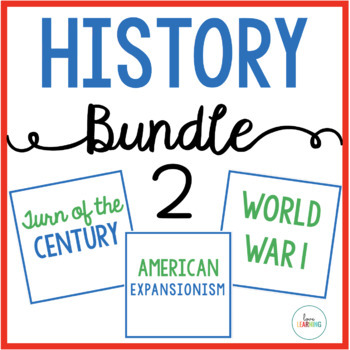 Preview of History Bundle 2: Ellis Island, Expansionism, Spanish-American War, World War I