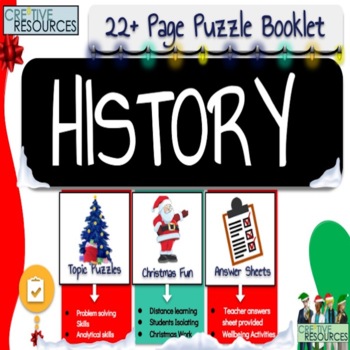 Preview of History Christmas Puzzle Work Booklet