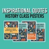 History Class Posters | Inspirational Quote Classroom Decorations