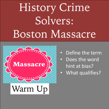 Preview of History Crime Solvers: Boston Massacre