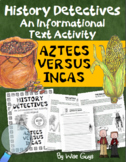 Aztec Inca Informational Text Test Prep