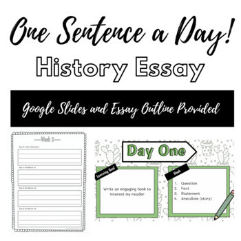 Preview of History Essay- One Sentence a Day! Compare/Contrast