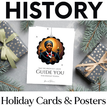 Preview of History Greeting Cards for Christmas and the Holidays- Bulletin Board or Gift