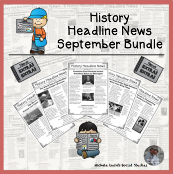 Preview of This Day in History News Informational Text Social Studies Reading September Set