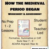 How the Medieval Period Began Worksheet  - Middle Ages His