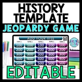 History Jeopardy Review Game - EDITABLE PowerPoint Template