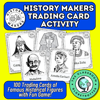 Preview of History Makers Trading Cards - Historical Research Activity and Classroom Game!