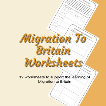 Preview of History Migration to Britain Worksheets