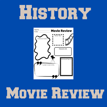 Preview of History Movie Review Middle High School Busy Work Day
