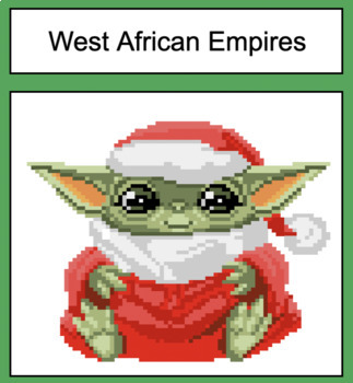 Preview of History Pixel Art - West African Empires - Christmas Baby Alien