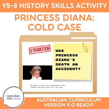 Preview of History Princess Diana Cold Case Activity - Reliability/Bias Source Analysis