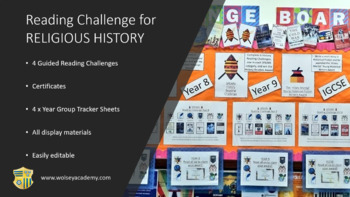 Preview of History Reading Challenge - Religious History - 4 Extracts & Resources