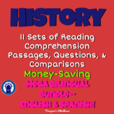 History Reading Passages, Questions, & More Mega Bilingual Bundle
