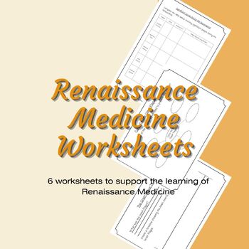 Preview of History Renaissance Medicine Worksheets