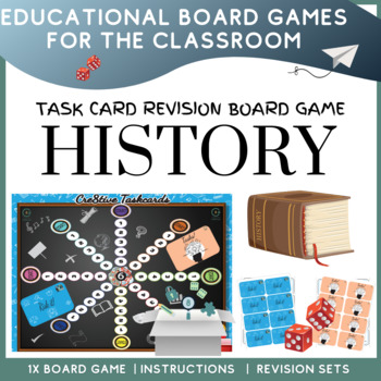 Preview of History Revision Board Game with Task Cards