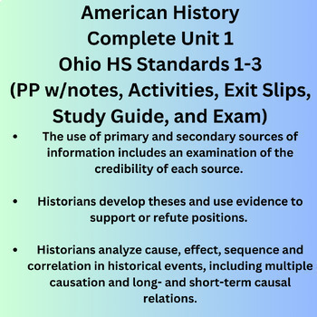 Preview of History Skills 101 Full Unit: Source Analysis, Historical Thinking, Cause/Effect