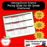 History/Social Science Pacing Guide for 6th Grade (California)