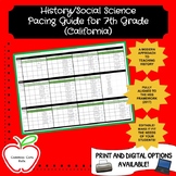 History/Social Science Pacing Guide for 7th Grade (California)