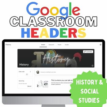 Preview of History/Social Studies Google Classroom Headers