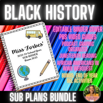 Preview of Black History Sub Plans Bundle