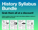 History Syllabus Bundle! Easy to edit in google slides - L