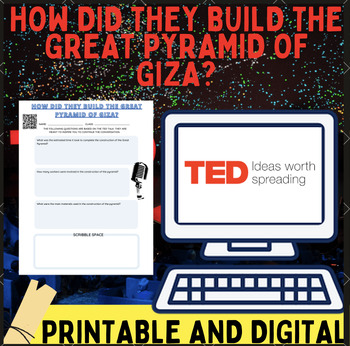 Preview of History TED-Ed Talk, "How did they build the Great Pyramid of Giza?" Worksheet