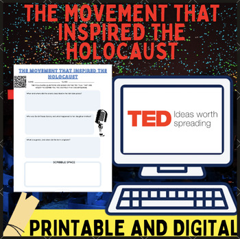 Preview of History TED-Ed Talk, "The movement that inspired the Holocaust" Worksheet