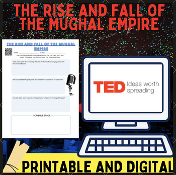 Preview of History TED-Ed Talk, "The rise and fall of the Mughal Empire" Worksheet/Activity