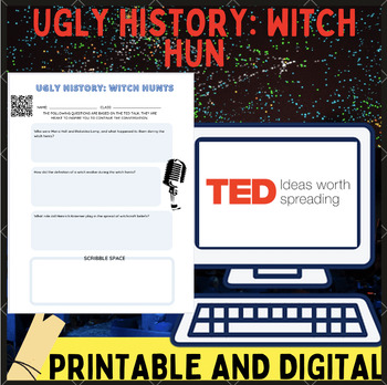 Preview of History TED-Ed Talk, "Ugly History: Witch Hunts" Worksheet