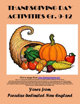 Preview of Thanksgiving Day History Activities Gr. 9-12
