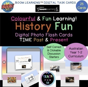 Preview of History Time Past and Present 25 Digital Photo Cards Boom Learning Year 1 and 2