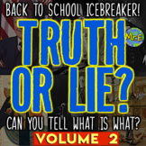 History Truth or Lie Activity | Volume 2 | Back to School 