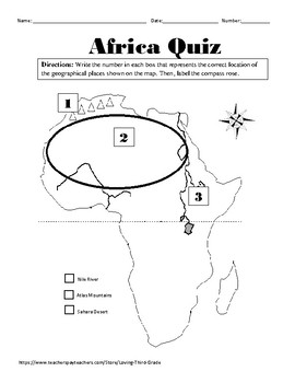 Social Studies VA SOL 3.6 a Africa Geography by Loving Third Grade