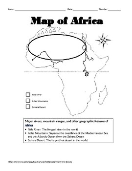 Preview of Social Studies VA SOL 3.6 a Africa Geography w/TPT Digital Learning Option